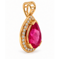 Anhänger Turmalin 4,0ct, Diamant 0,23ct 585er Gold...