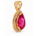 Anhänger Turmalin 4,0ct, Diamant 0,23ct 585er Gold (2,9g)