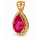 Pendentif en tourmaline 4,0 ct, diamant 0,23 ct, or 585 (2,9 g)