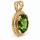 Tourmaline Pendant, 9.4 ct, Diamond, 0.27 ct, 585 Gold (4.1 g)