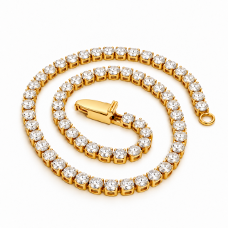 Armkette Diamant Natur 2,21ct IF-VS, 585er Gold (2,5g)