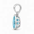 Pendentif aigue-marine, en argent sterling 925