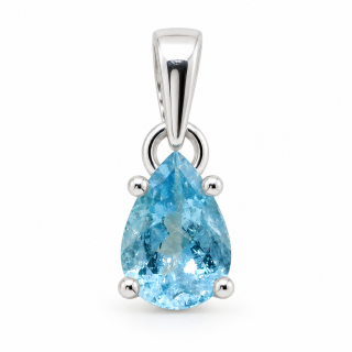 Aquamarine pendant, made of 925 sterling silver
