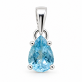 Pendentif aigue-marine, en argent sterling 925