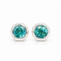 Blue Zircon Stud Earrings