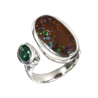 Ring Boulder Opal, Indigolithe