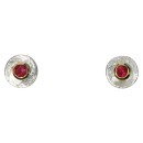 Earstuds red spinel