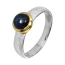Ring Stern-Saphir (beh.) vergoldet 5&micro;