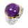 Ring Amethyst teilvergoldet 5µ