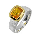 Ring Feueropal vergoldet 5&micro; micron