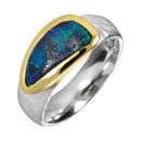 Ring Boulder Opal vergoldet 5&micro; micron