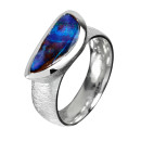 Ring Boulder Opal vergoldet 5&micro; micron