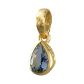 Pendentif aigue-marine plaqué or 5 µ