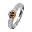 Ring Rhodolith Granat vergoldet 5&micro; micron