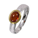 Ring Spessartin Granat vergoldet 5&micro; micron