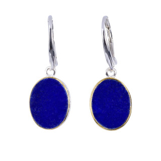 Ohrh&auml;nger Lapis Lazuli vergoldet 5&micro;