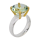 Ring Prasiolith teilvergoldet 5µ