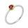 Ring Granat vergoldet 5&micro; micron