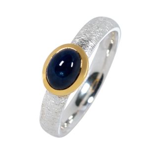 Ring Sternsaphir vergoldet 5&micro; micron