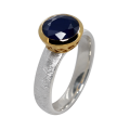Ring Saphir beh.teilvergoldet 5µ