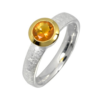 Ring Feueropal vergoldet 5&micro;