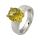 Ring Lemonquarz teilvergoldet 5µ