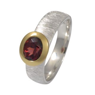 Ring Rhodolit Granat vergoldet 5&micro;
