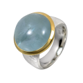 Ring Aquamarin teilvergoldet 5µ
