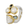Kombi Ring Aquamarin, Perle, Barock Perle - teilvergoldet 5µ