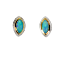 Ohrstecker Edelopal teilvergoldet 5&micro;