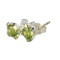 Ear Studs Peridot gold plated 5µ