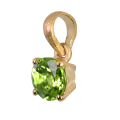 Peridot pendant, gold-plated 5µ