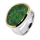 Ring Uvarovite gold plated 5µ