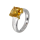 Ring citrine partly gold-plated 5µ