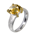 Ring Citrin teilvergoldet 5µ