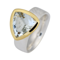 Ring Aquamarin teilvergoldet 5µ