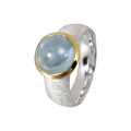 Ring Aquamarin teilvergoldet 5µ