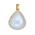 Pendant rainbow moonstone - fully gold-plated 5µ