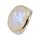 Ring rainbow moonstone partly gold-plated 5µ