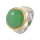 Ring Chrysopras teilvergoldet 5µ