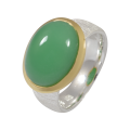 Ring chrysoprase partly gold-plated 5µ