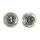 Ohrstecker Aquamarin teilvergoldet 5µ