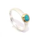 Ring Edelopal teilvergoldet 5µ