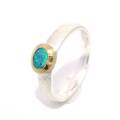 Ring precious opal partly gold-plated 5µ