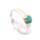 Bague Edelopal partiellement dorée 5µ