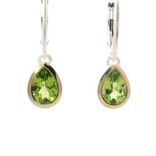 Boucles doreilles péridot - doré 5µ