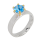Ring Aquamarin teilvergoldet 5µ