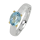 Ring Aquamarin teilvergoldet 5µ