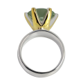 Ring Prasiolite partly gold-plated 5µ