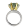 Ring Prasiolite partly gold-plated 5µ
